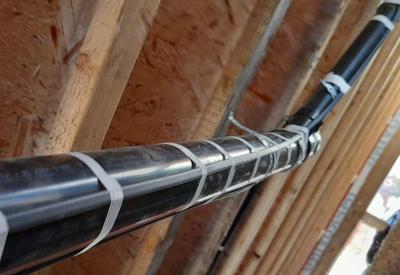 in Vitoria drain pipe heat trace protecting the pipe from freezing for a property in Victoria BC.