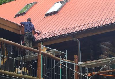 Snow melting- heat trace system installed for cabin in Michigan USA