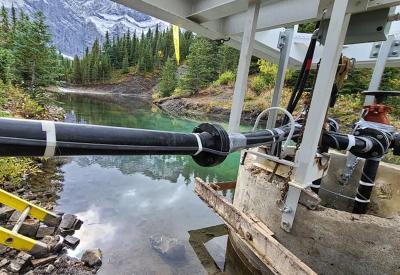 Pipe heat trace and insulation to protect the pipe from freezingSelf regulating heat trace cable installed for water pipe in kananaskis – Banff