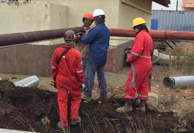 crude oil pipe heat trace installed for long line in Saudi Arabia KSA.