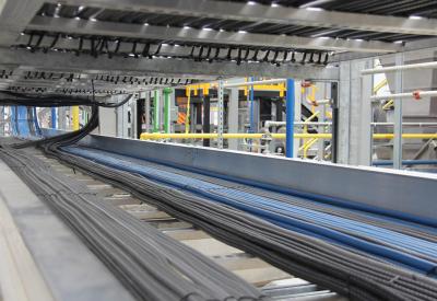 Power cables and cable trays designed supplied and install by Canstal’s electrical team.