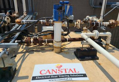 Heat Trace system installed for industrial pipes and tank in Alaska USA